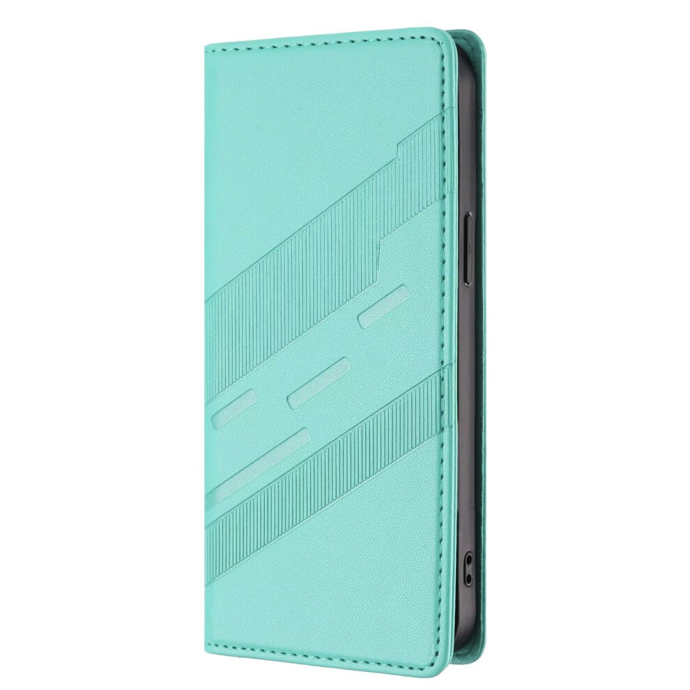 Case For Iphone 15 Plus, Shockproof Pu Leather Flip Wallet Folio, 3D Splicing, Stand, Magnetic Card Slots, Mint Green 9084446134872