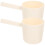 2Pcs Beige PP Water Dipper Long Handle Kitchen Ladle for Bathing 7