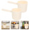 2Pcs Beige PP Water Dipper Long Handle Kitchen Ladle for Bathing 5