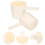 2Pcs Beige PP Water Dipper Long Handle Kitchen Ladle for Bathing 6