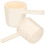 2Pcs Beige PP Water Dipper Long Handle Kitchen Ladle for Bathing 3