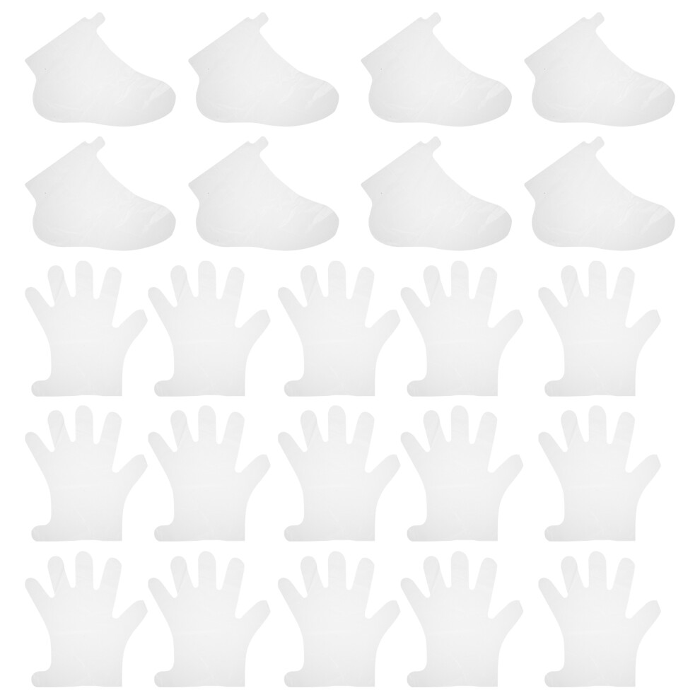 Totority Disposable Hand Foot Covers Plastic Set For Salon Care