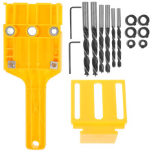 woodworking drill guide kit with bits for carpentry drilling
