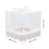 12Pcs Clear Gift Boxes Pet Material White Paper Bottom Cake Packaging 2