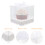 12Pcs Clear Gift Boxes Pet Material White Paper Bottom Cake Packaging 7