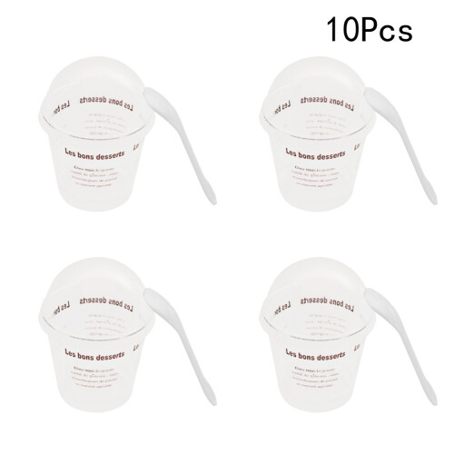 10 stuks puddingbakjes plastic met en , transparant 2
