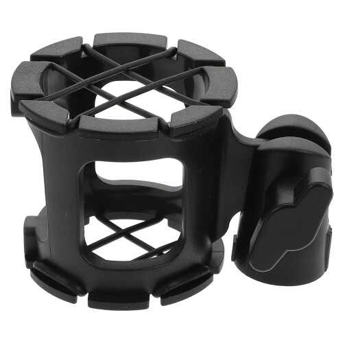 Uhf Holder Microphone Stand Shockproof Bracket 8.5x5.5x5.5cm Black