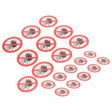 20 Pcs Self-Adhesive No Entrance Warning Signs Stickers