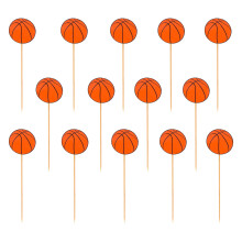 30 basketball-förmige tortendekoration, orange
