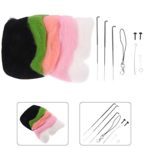 1 set filz diy bausatz, handgefertigtes tier, bastelmaterial 2