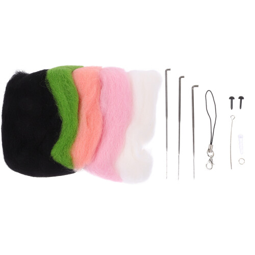 1 set filz diy bausatz, handgefertigtes tier, bastelmaterial 1