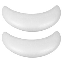 2pcs moon-shaped polystyrene foam ornaments for kids crafting and painting