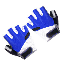 1 pair breathable skid resistant half finger cycling gloves xl blue