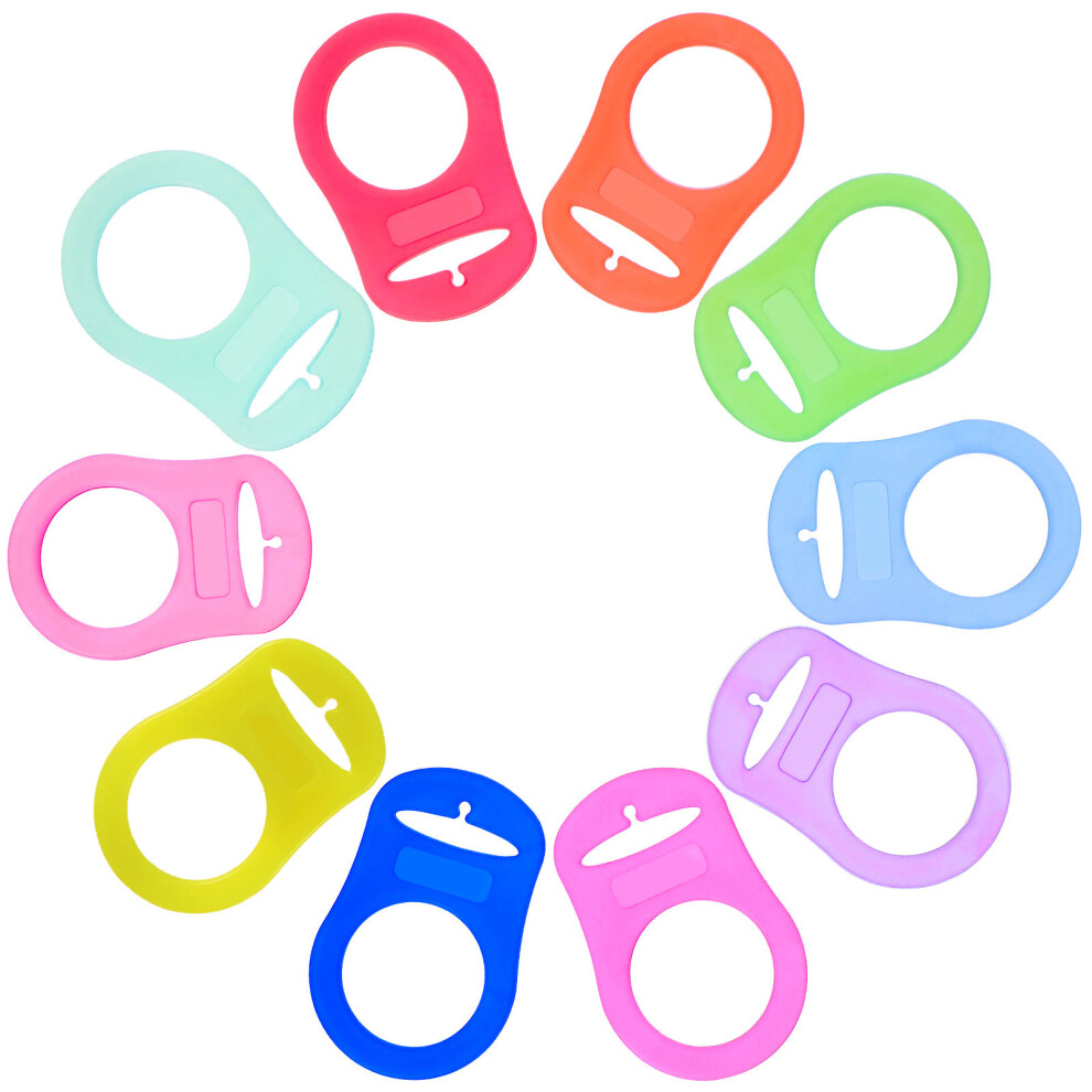 10Pcs Silicone Pacifier Holder Adapters For Baby Solustre