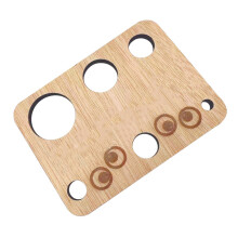 wooden safety eye insertion tool for crochet animals and dolls with gauge
