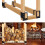 Firewood Storage Rack Bracket Kit Outdoor 2-Pack Adjustable Length Heavy Duty Robust Construction 2