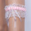 hochzeitsstrumpfbänder spitze mit herzdeko, pink 2