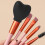 3pcs reusable heart silicone makeup brush covers black 3