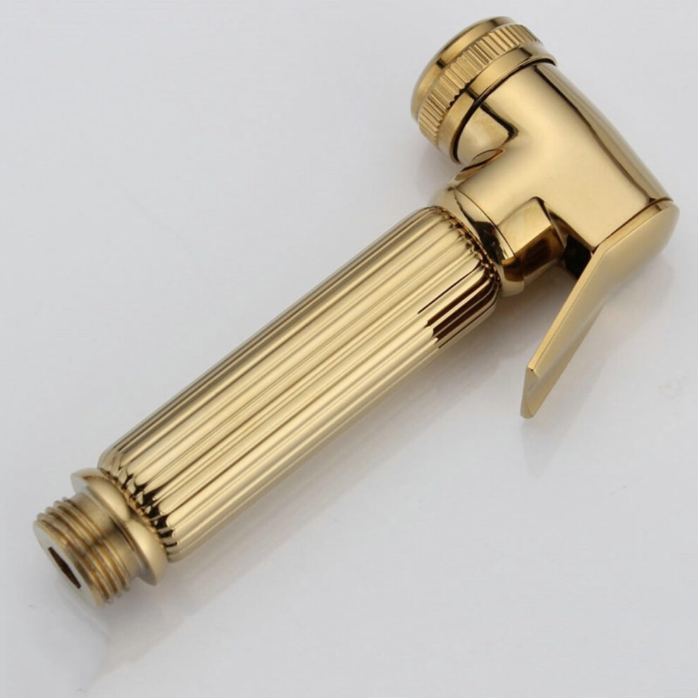 Manual Toilet Shower Sprayer Chrome Handheld Bidet Shattaf Muslim Shower Head Zinc Alloy Gold Finish 9016109134387
