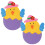 2pcs easter chicken shaped cutlery holders for forks utensils 2