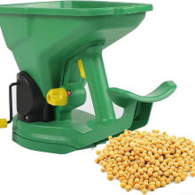 Hand-Operated Fertilizer Spreader Portable Dispenser For Garden Lawn Green Small Handheld Sowing Tool 39x25x17 cm