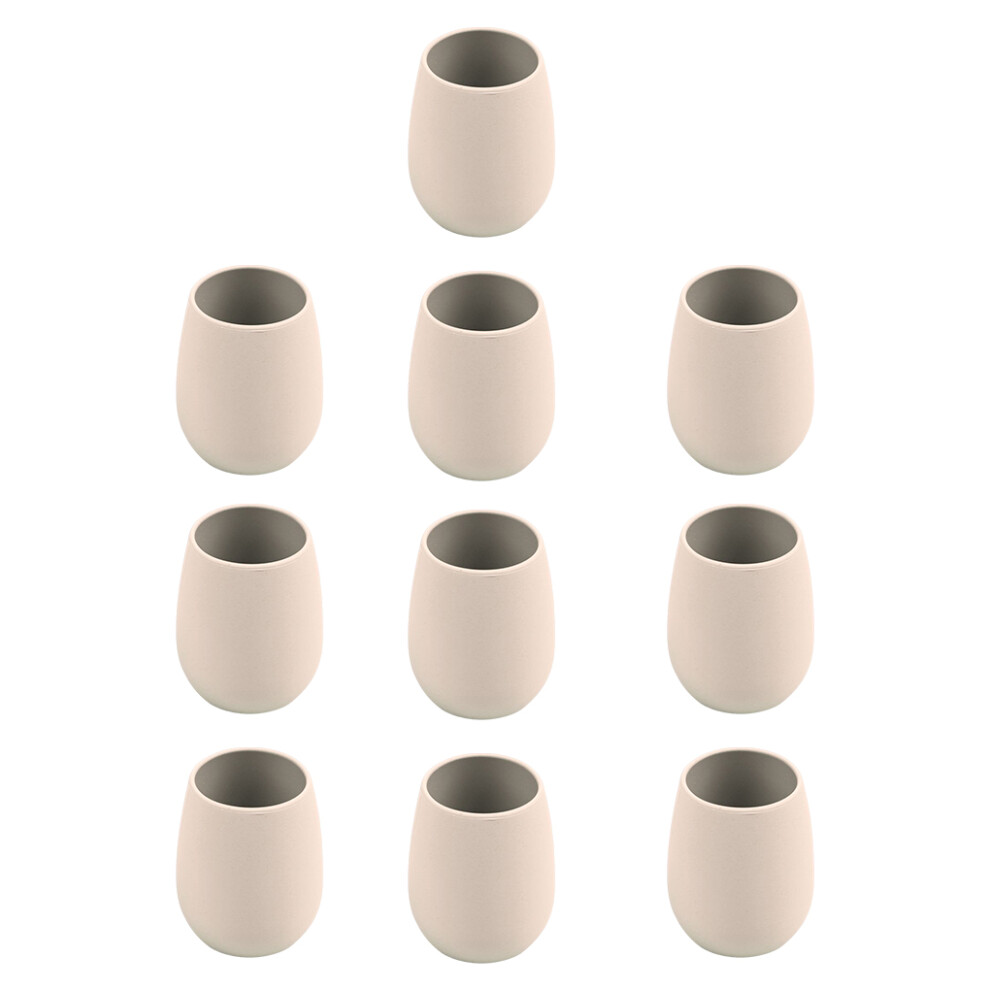 (Beige Yellow) 10 Pieces Kids Water Cup Shockproof Replacement Solid Color Flask-image-OPC-PKSF8HS-NEW