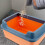 1 set large top- litter box for kittens and cats 3