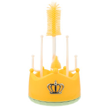 baby bottle drying holder portable rack with brush