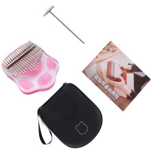 transparante duim piano 17 toon kristal stijl katteklauw roze