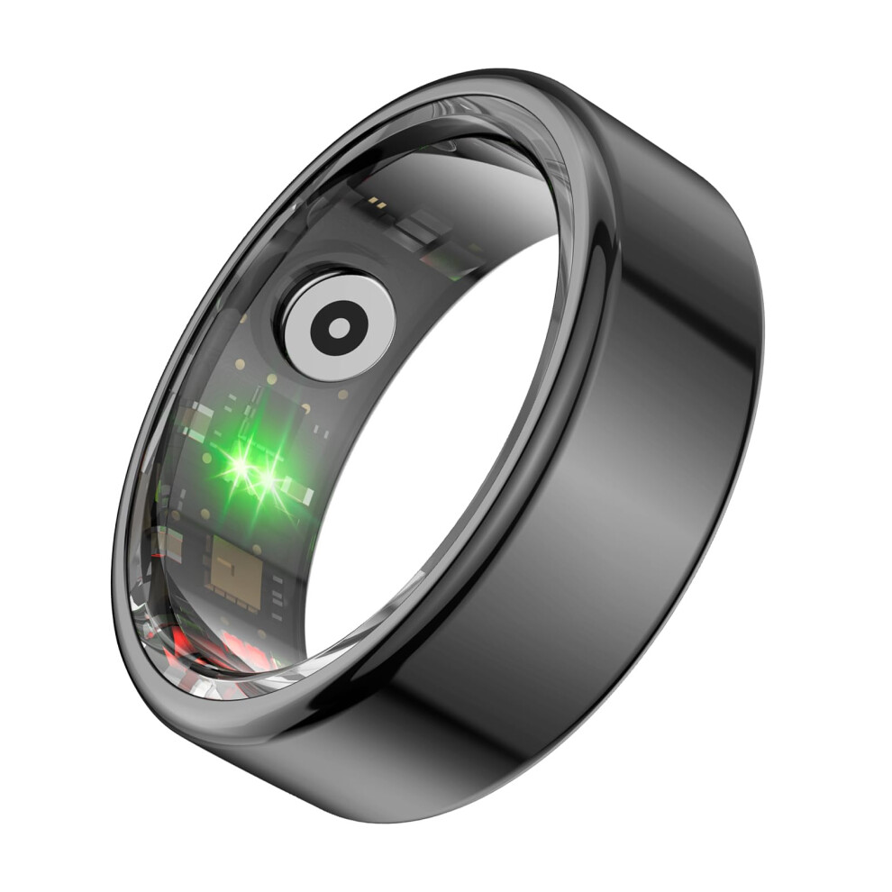 Smart Ring Health Tracker Ip68 Unisex Fitness Ring With App Heart Rate Spo2 Pedometer Sleep Monitor 8# Tarnish 9393856036851