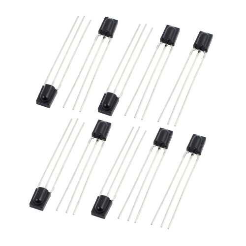 CHT-1738 10Pcs Infrared Remote Control Receiver, Flat 3-Pin Long Leads, IR LED Diode Module