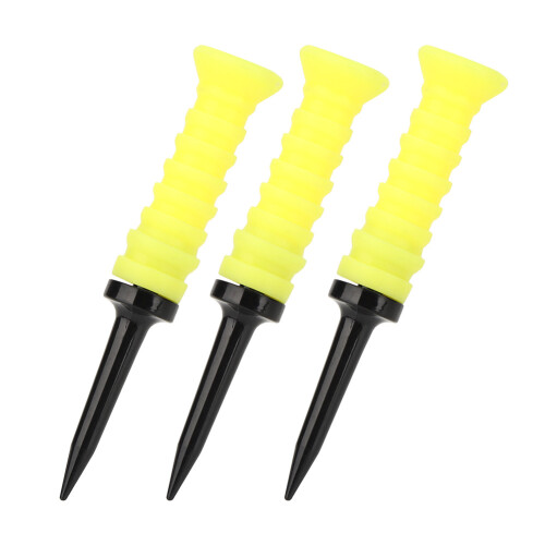 3Pcs 83mm Gelb Elastische Golf Tee Gummi Ball 1