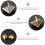 400pcs four-jaw square rivets for craft diy studs 11
