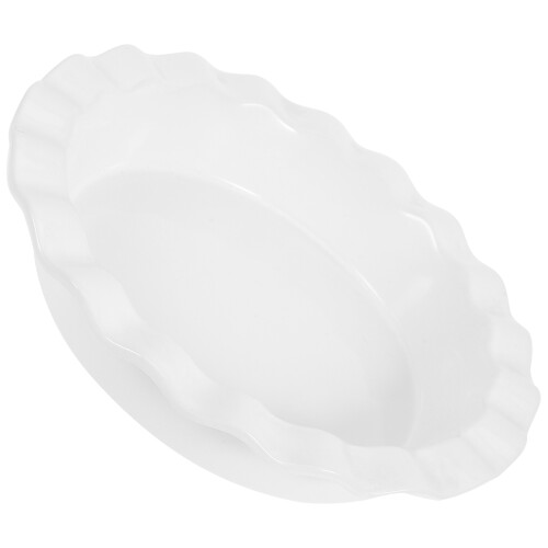 White Ceramic Oven Plate Round Multipurpose Baking Tray