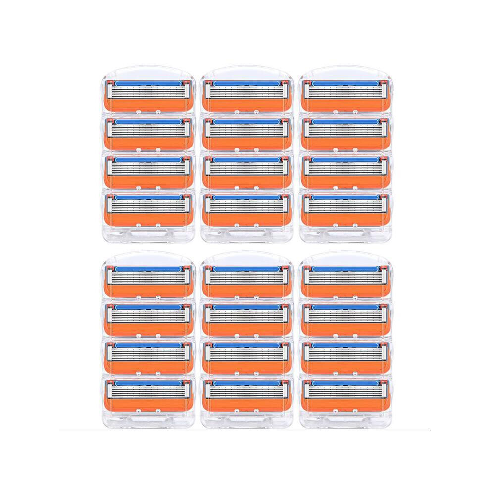 (24 Pack of Blades) For Gillette Fusion Mens Replacement Razor 5-Blade Cartridges