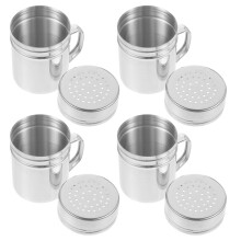 4Pcs Reusable Stainless Steel Salt and Pepper Shaker Set for Kitchen