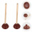 2 gummipfropfen mit holzgriff für abfluss und ( ) 2