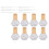 Mlins 12pcs 8ml Glass Bottles With 12pcs Droppers 6