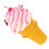 Pink Simulation Ice Cream Cone PVC Multi-Use Decor Toy 8
