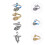 4 stk. strickringe, finger-stopper, garnhalterring, strickzubehör 4