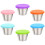 6 pcs reusable salad dressing containers with silicone lids 1