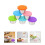 6 pcs reusable salad dressing containers with silicone lids 6