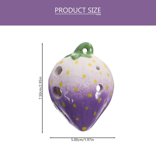 ceramic 6 hole ocarina strawberry shape wind instrument for beginners 1
