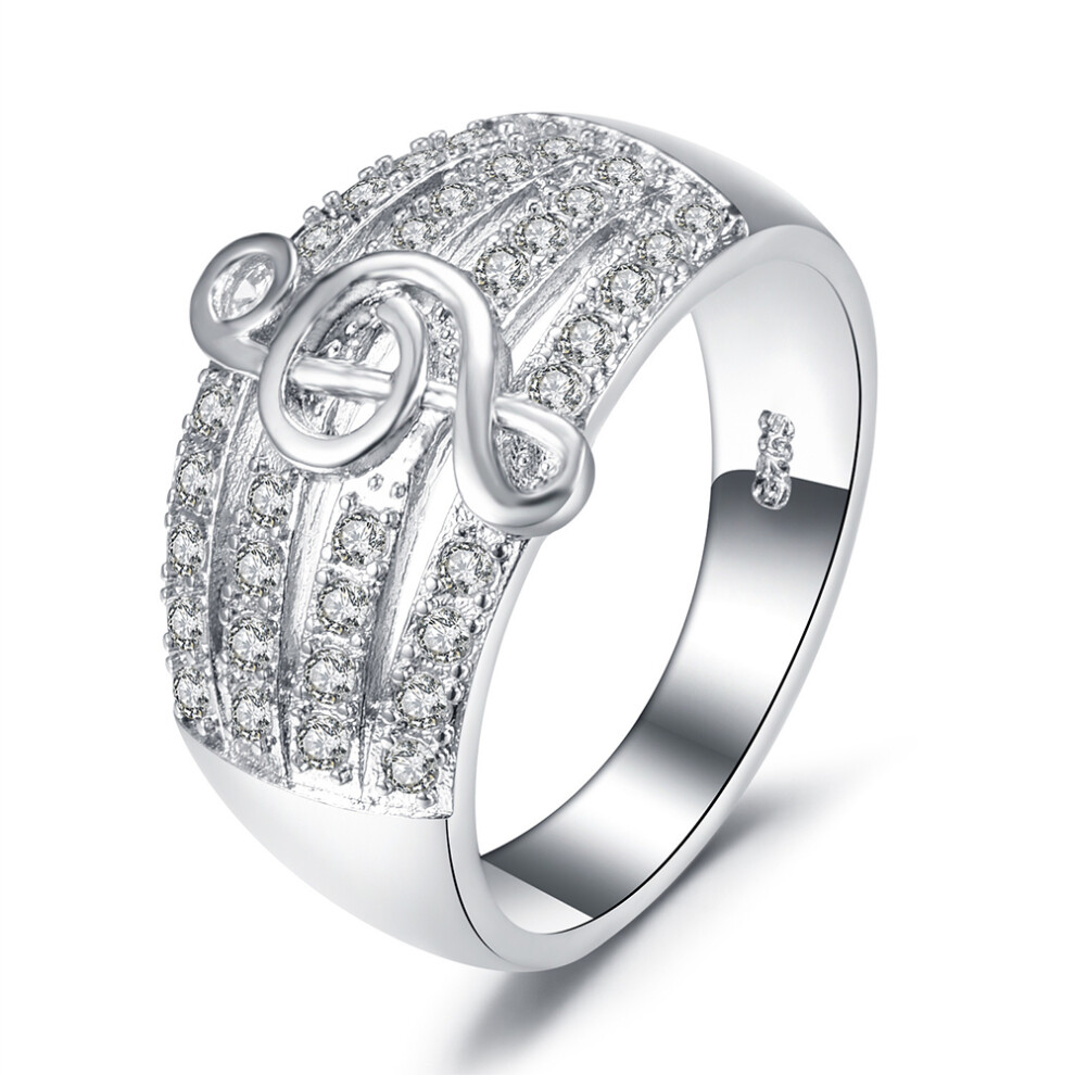 Photos - Ring 1pc music note finger  silver size 9