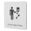 Silver Bathroom Indoor Alert Sign Save Paper Restroom Caution 1
