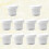 10 stuks 100 ml witte plastic ijscoupes met 4