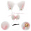 plush cat ears headband with bow tie cosplay accessory set 3