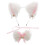 plush cat ears headband with bow tie cosplay accessory set 1