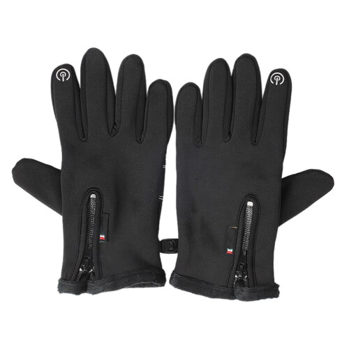 1 pair windproof riding gloves, cold resistant, touchscreen compatible