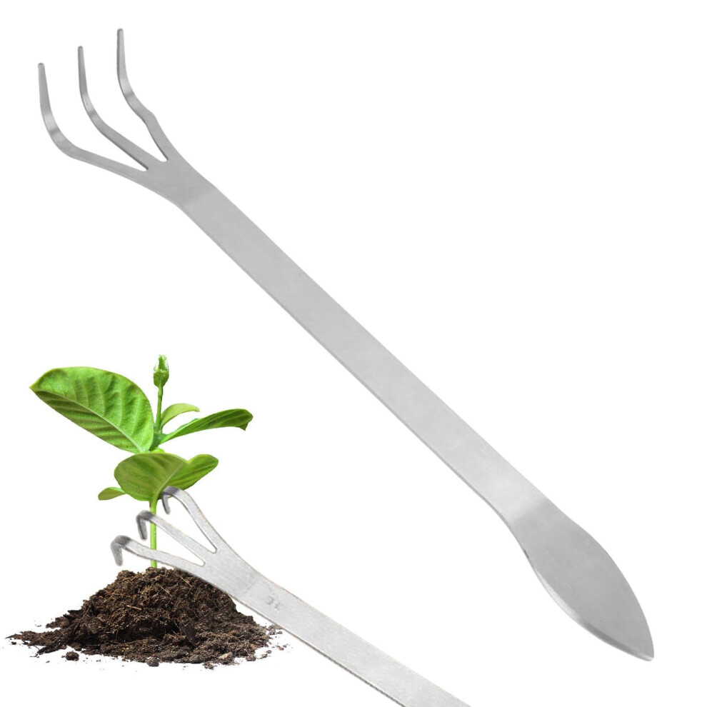 Hoe Weeder Stainless Steel Nonslip Small Gardening Hand Tool Compact Weeder Cultivator Edger Plow For Farming-image-OPC-PKSFTQG-NEW